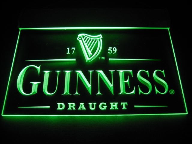 Guinness Draft Logo Square Neon Light Sign